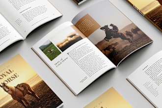 design creative visual ebook or magazine book layout