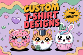 draw kawaii animal food hybrids for t shirts and merch
