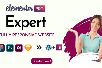 do custom website or figma to wordpress or elementor website design