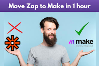 move zapier flow to make integromat easily