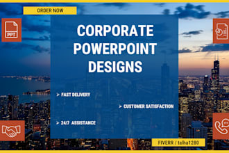 design lucrative corporate powerpoint presentation for you
