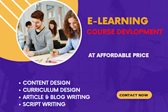 create online course content, curriculum, script, study note