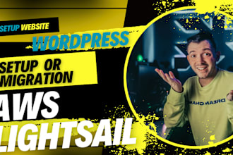 setup or migrate wordpress website to AWS lightsail or ec2