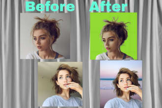 remove or replace the background of your photo including objects you do not want