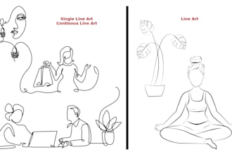 draw detailed line art illustrations of anything