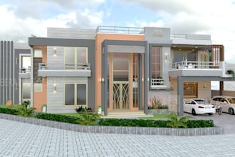 professional 3d exterior design with high quality 3ds max rendering