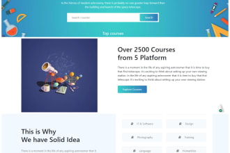 be your front end developer using HTML CSS boostrap
