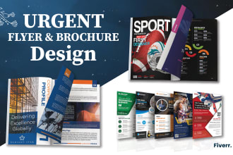 design urgent flyer, poster, brochure or  professional magazine and catalog