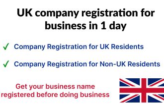 do your UK company registration for your business in 1 day