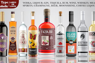 do vodka, wine, gin, mead, liquor, whiskey, bottle, tequila, rum label