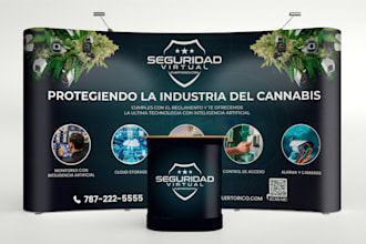 design backdrop, trade show banner, expo booth or exhibition display