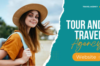 design professional tour, travel, agency, booking website
