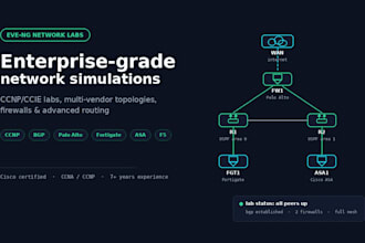 complete your eveng network simulation labs and projects