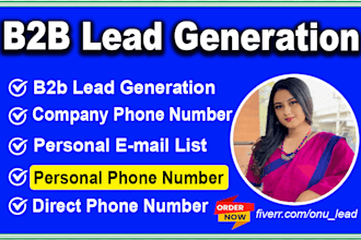 collect direct phone mobile phone number, email list for b2b lead generation