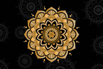 draw digital mandala design within four hour