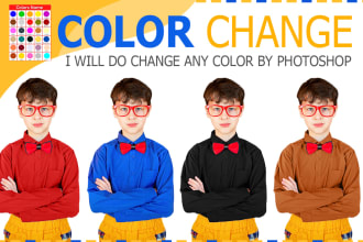do color change of photo or recolor and colour correction