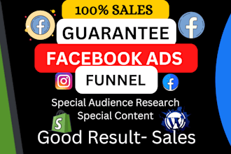 create facebook ad campaign, ig ads and shopify ads for boost your sales