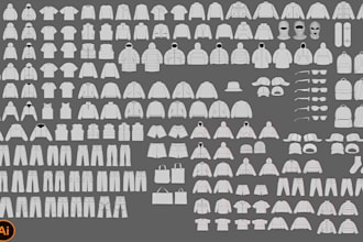 give full streetwear tech pack mockups