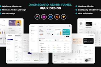 design professional dashboard admin panel ui ux design using figma, xd, sketch