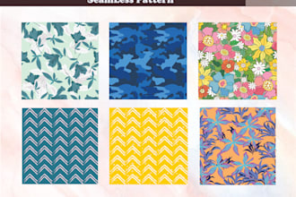do seamless pattern and any types of kids artwork