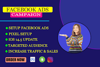 setup your facebook ads campaign, advertising, marketing for your business