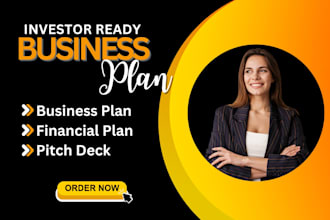 write investor ready business plan and pitch deck