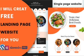 design one page website, single page website, landing page website