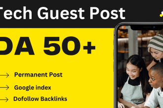 publish tech guest post on da 50 technology blog with tech backlink