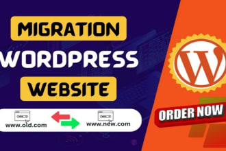 transfer website, migrate wordpress website or move wordpress