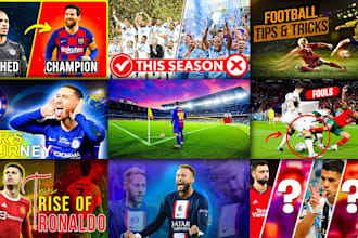 design eye catchy sports thumbnails cricket, football, soccer