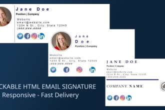 create a responsive HTML email signature