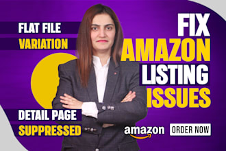 fix amazon listing issues, amazon variation, suppressed listing errors