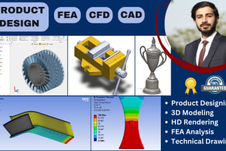 provide 3d cad modeling, fea analysis and unique product design services