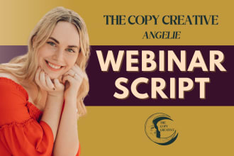 write a video script for your webinar