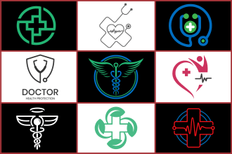 design medical healthcare nursing clinic hospital  logo