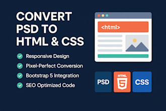responsive HTML from PSD using bootstrap 5