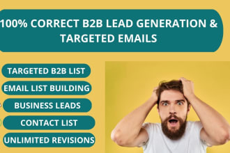 do targeted b2b lead generation, linkedin lead generation and find email address