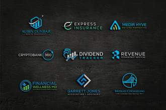 create business consulting, bank tax and accounting financial logo