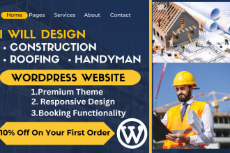 design a professional construction or remodeling website with wordpress