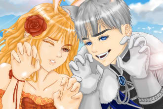 draw you a colored portrait manhwa style