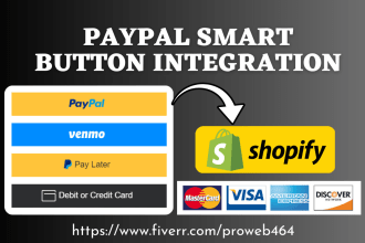 add paypal credit debit card smart buttons on shopify