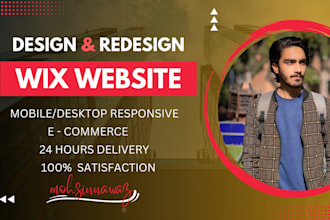 wix website redesign, design wix website and build wix website