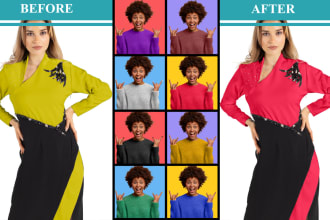 do color change, recolor ,color correction and photo editing