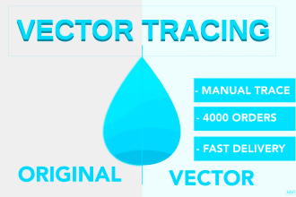 vector tracing your image and logo, convert to vector, trace
