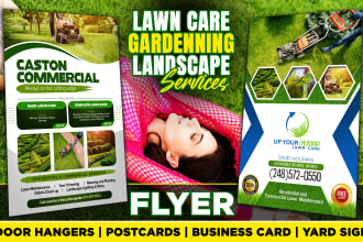 do landscape, gardening, lawncare flyers, yard signs, door hangers, postcards