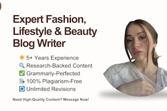 write trendy fashion, lifestyle articles and beauty blogs