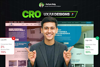 design a high converting landing page with cro and modern UX