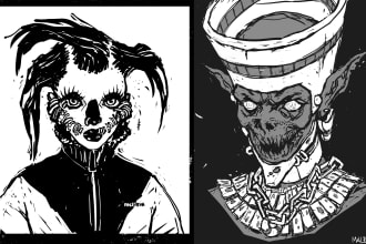 draw your vtm character in comic like style