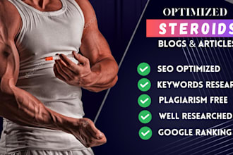 write SEO optimized steroids and bodybuilding website content
