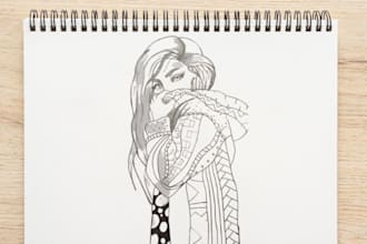 create intricate and captivating hand made pencil sketches